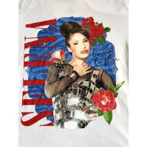 Selena Official Merchandise -T Shirt "Como La Flor" - White - Unisex Adult Large